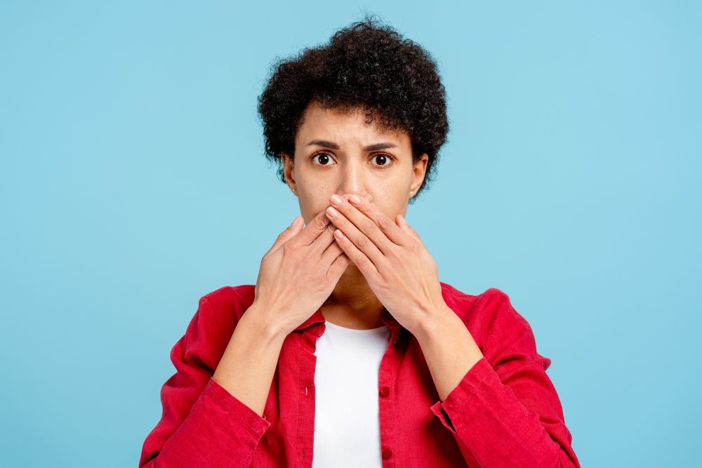 Bad breath halitosis dental exam